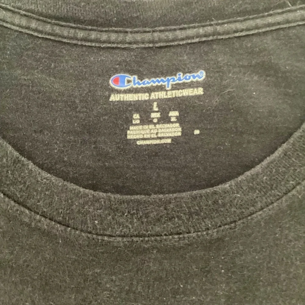 Champion Authentic Athleticwear Classic Logo T-Shirt Black Men's Large L - Picture 4 of 6